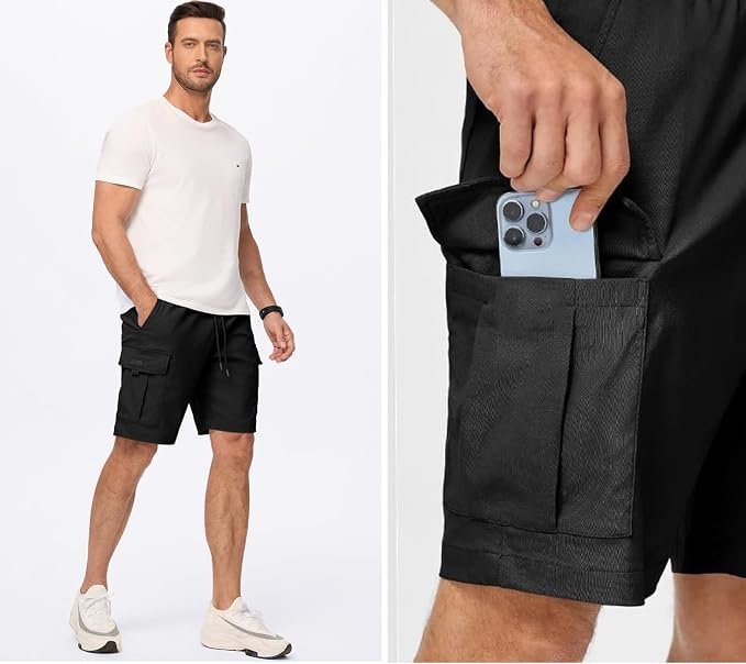 Vogaan Men’s Cotton Blend Cargo Shorts