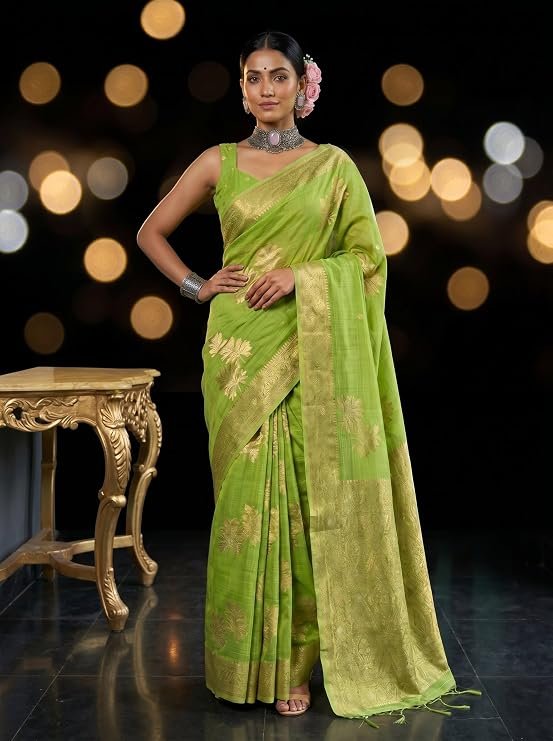 Green Art Silk Banarasi Saree
