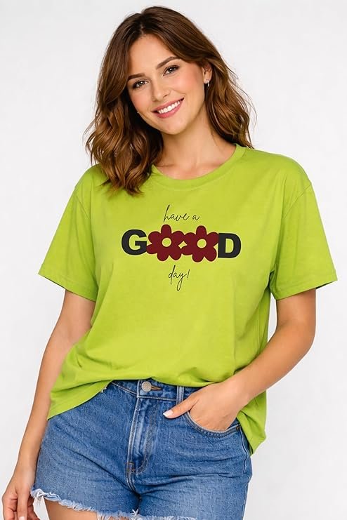 London Hills Women’s Loose Fit Graphic Printed T-Shirt