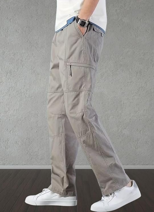 Casual Cotton Cargo Trousers
