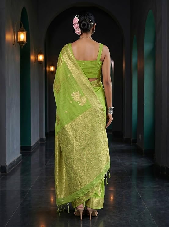Green Art Silk Banarasi Saree